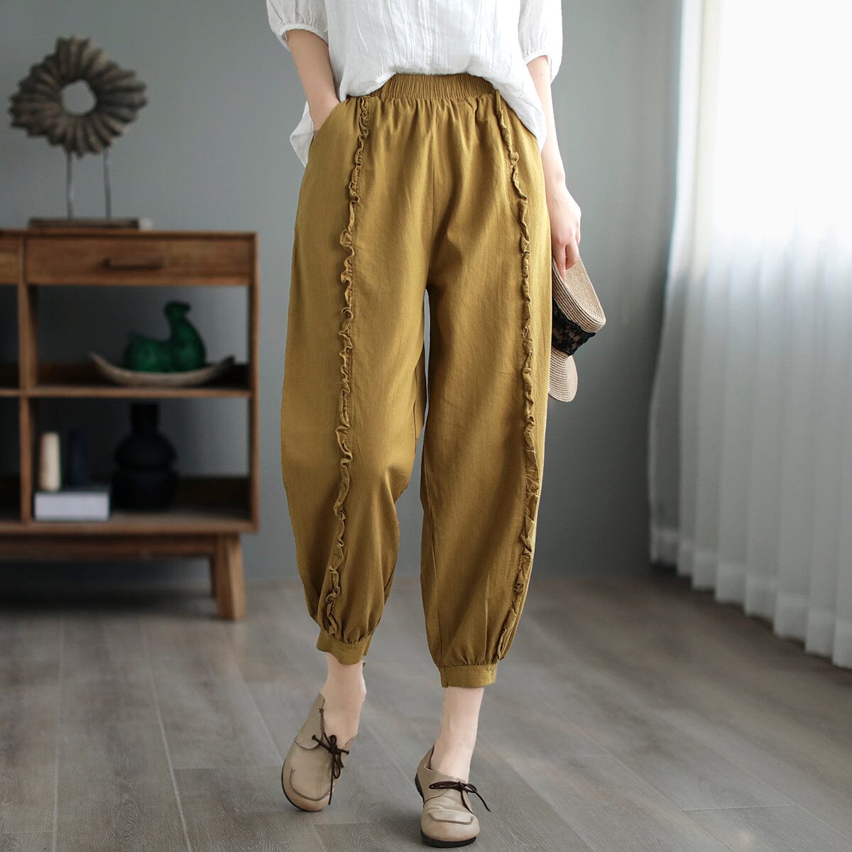 Spring Retro Loose Casual Cotton Linen Pants