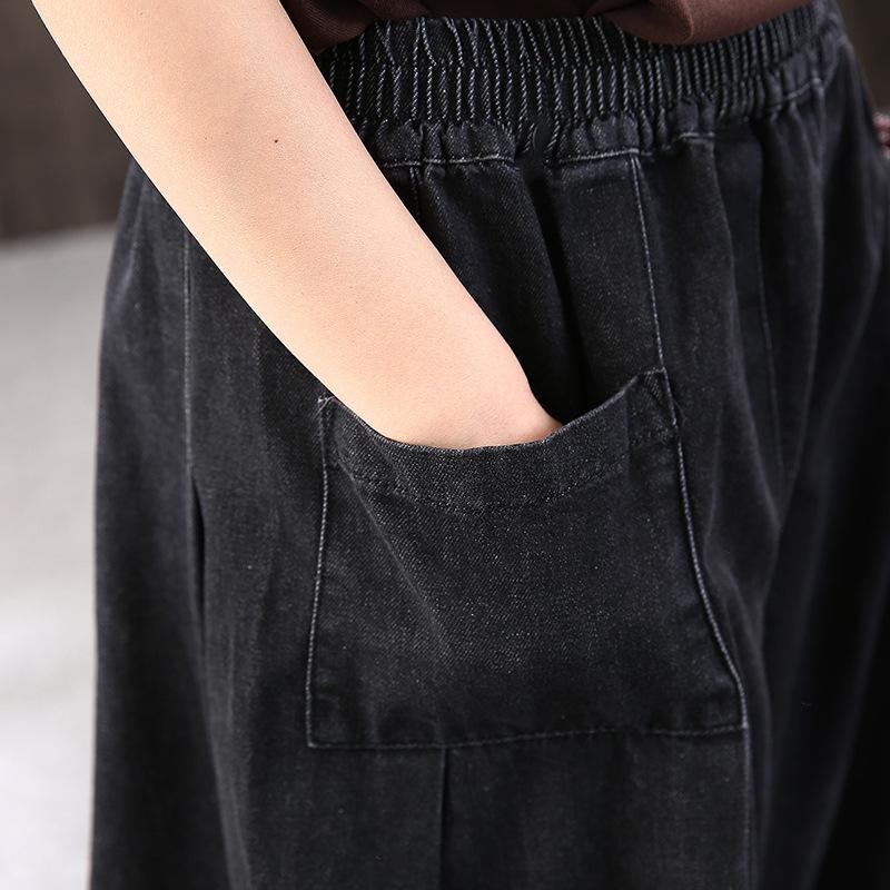 Spring Retro Loose Casual Cotton Wide Leg Pants