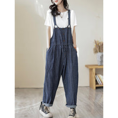 Spring Summer Causal Loose Minimalist Denim Jumpsuit