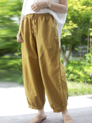 Spring Summer Loose Cotton Linen Trousers