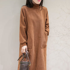 Spring Winter Casual Fashion Cotton Dress