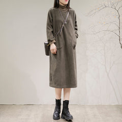 Spring Winter Casual Fashion Cotton Dress