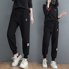 Spring Women Fashion Letter Loose Casual Pants