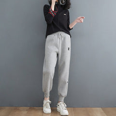 Spring Women Fashion Letter Loose Casual Pants