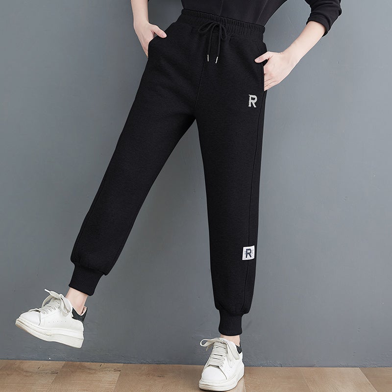 Spring Women Fashion Letter Loose Casual Pants