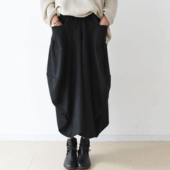 Spring Women's Loose Drawstring Irregular Skirt