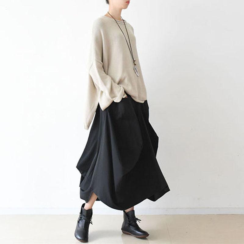 Spring Women's Loose Drawstring Irregular Skirt