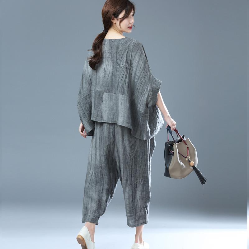 Summer Autumn Plus Size Linen Casual Sets