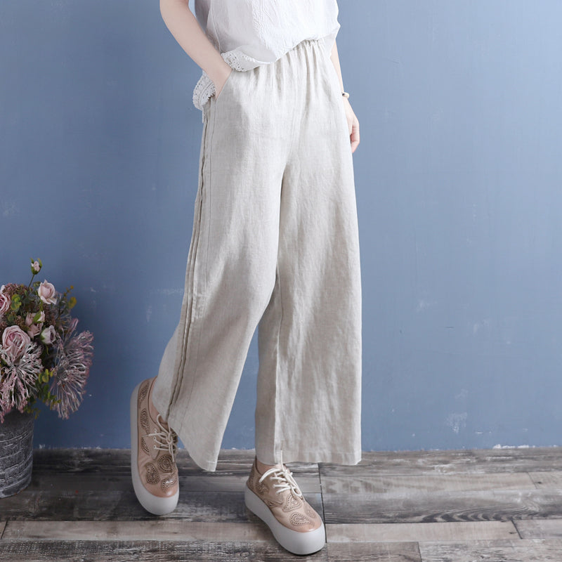 Summer Linen Casual Loose Wide-Leg Pants