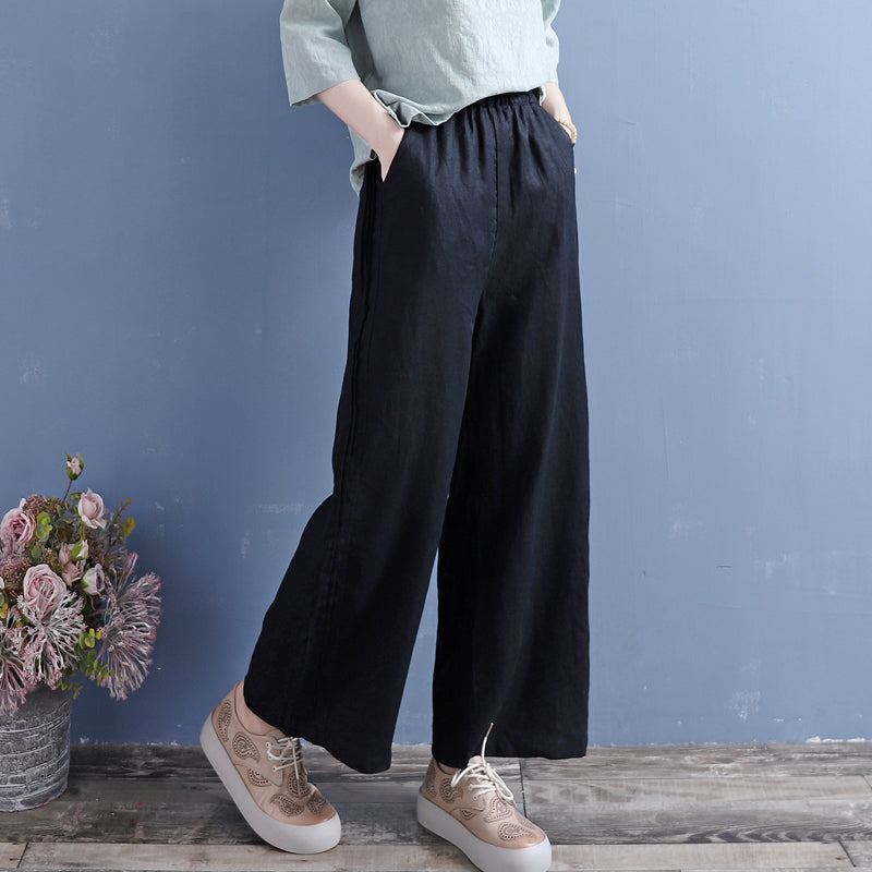 Summer Linen Casual Loose Wide-Leg Pants