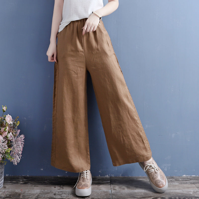 Summer Linen Casual Loose Wide-Leg Pants