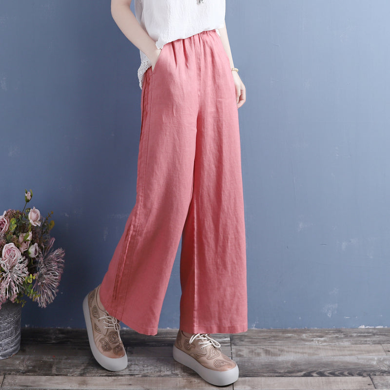 Summer Linen Casual Loose Wide-Leg Pants