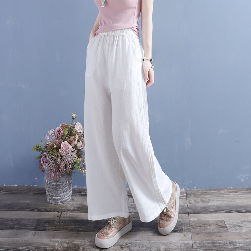 Summer Linen Casual Loose Wide-Leg Pants