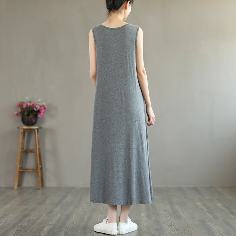 Summer Loose Casual Modal Sleeveless Dress