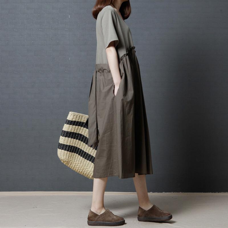 Summer Loose Fashion Stitching Dress