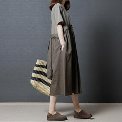 Summer Loose Fashion Stitching Dress