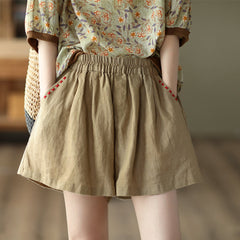 Summer Loose Women Casual Linen Shorts