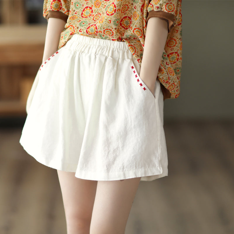 Summer Loose Women Casual Linen Shorts