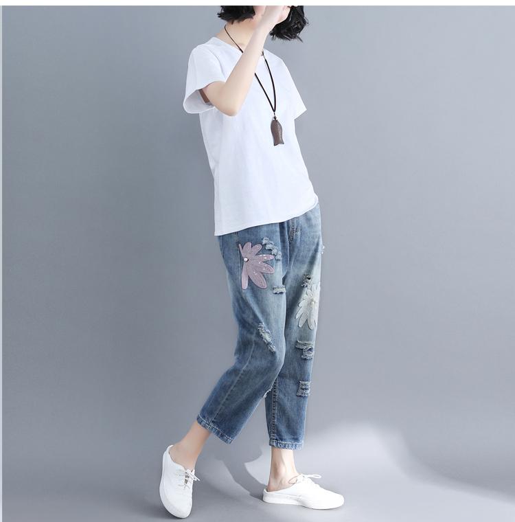 Summer Plus Size Casual Denim Pants