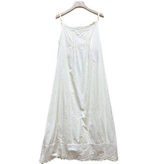 Summer Retro Sleeveless Cotton Slip Dress