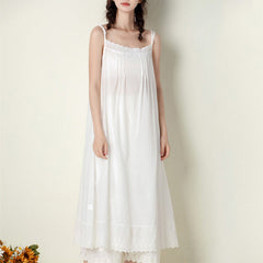 Summer Retro Sleeveless Cotton Slip Dress