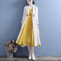 Summer Thin Silk Linen Sleeveless Dress