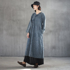 Surplice Denim Dress With Belt