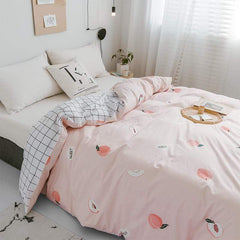 Sweet Peach Theme Comfortable Bedding Set