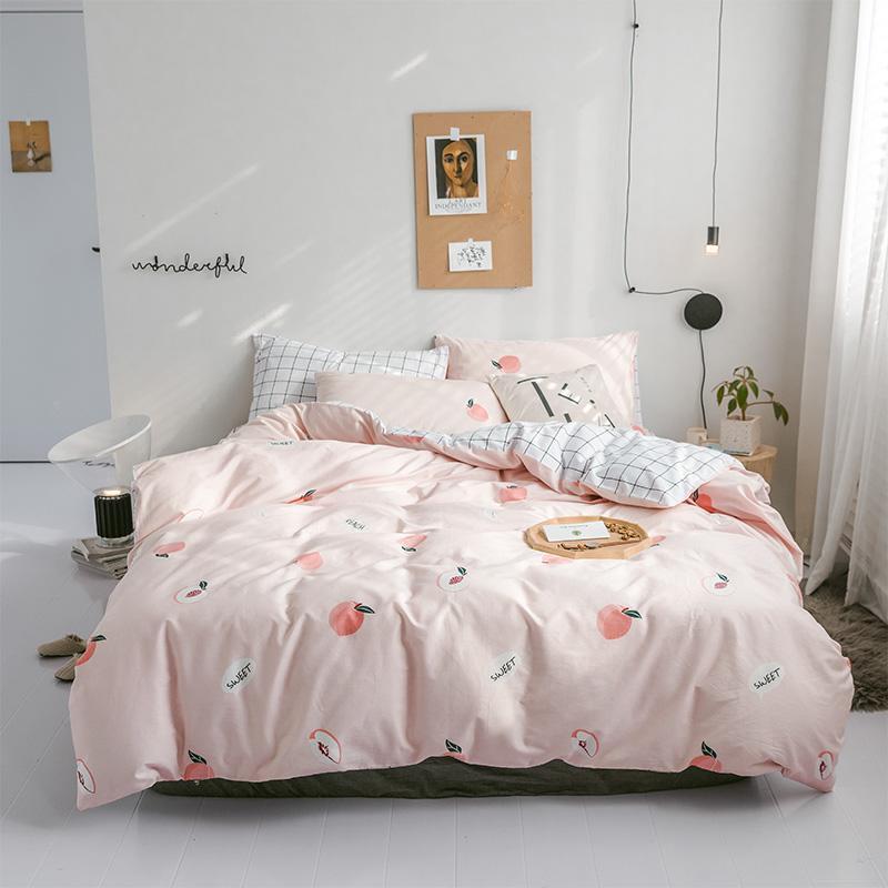 Sweet Peach Theme Comfortable Bedding Set