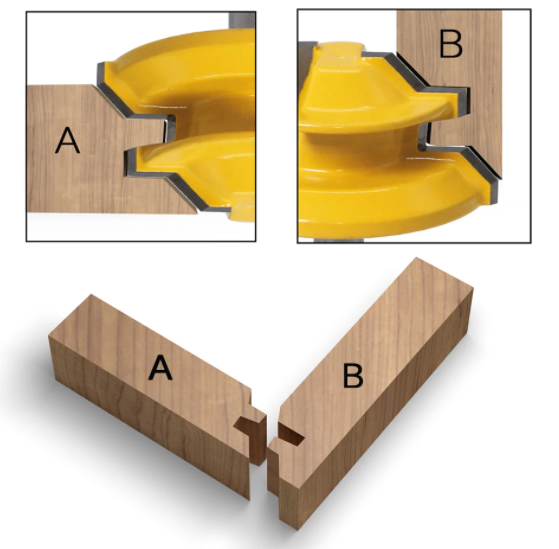 45 Degree Lock Miter Router Bit