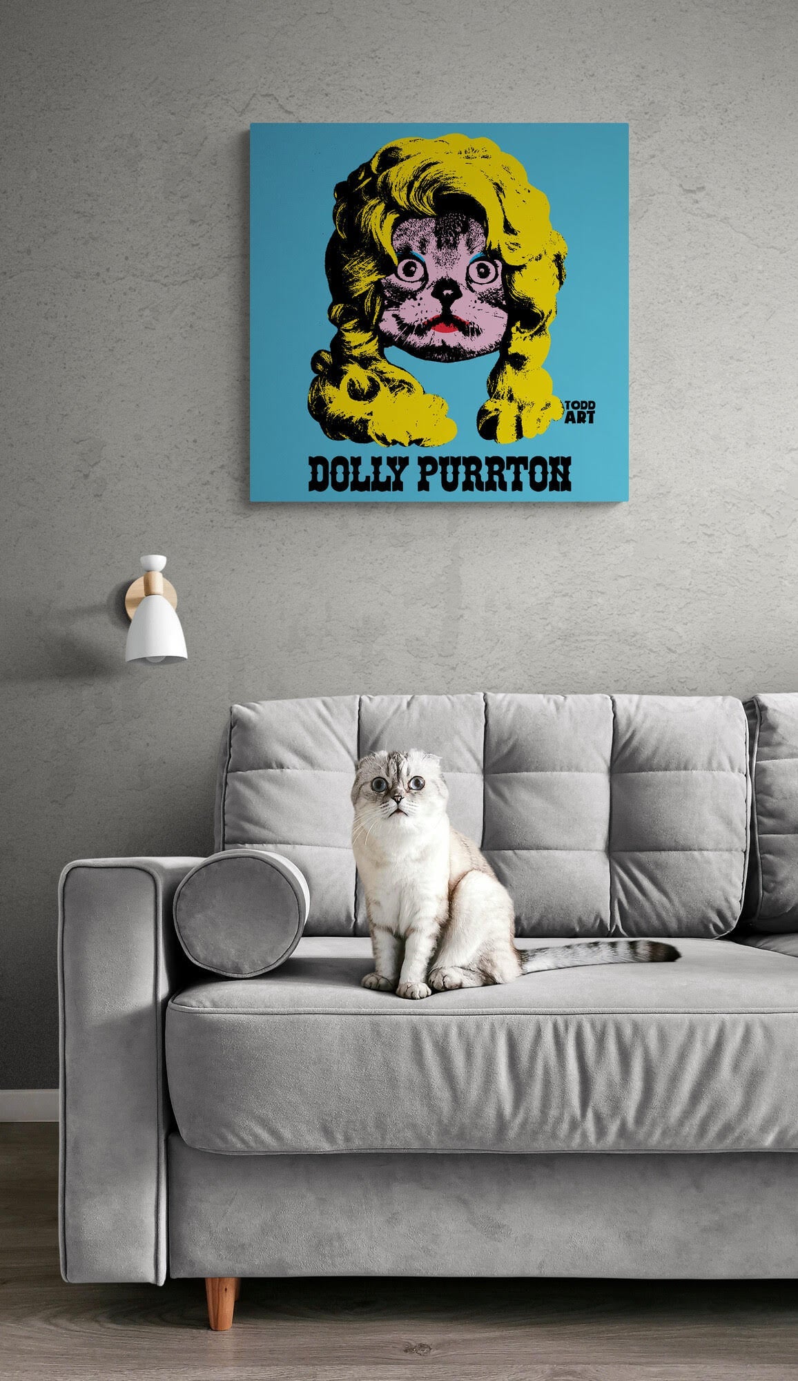 Dolly Purrton Druck auf Plexiglas montiert von Todd Goldman