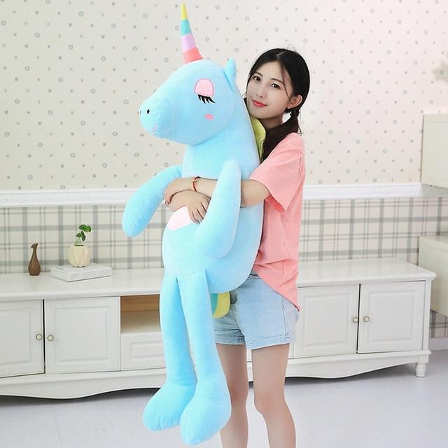 Peluches en peluche mignonnes de grande licorne douce