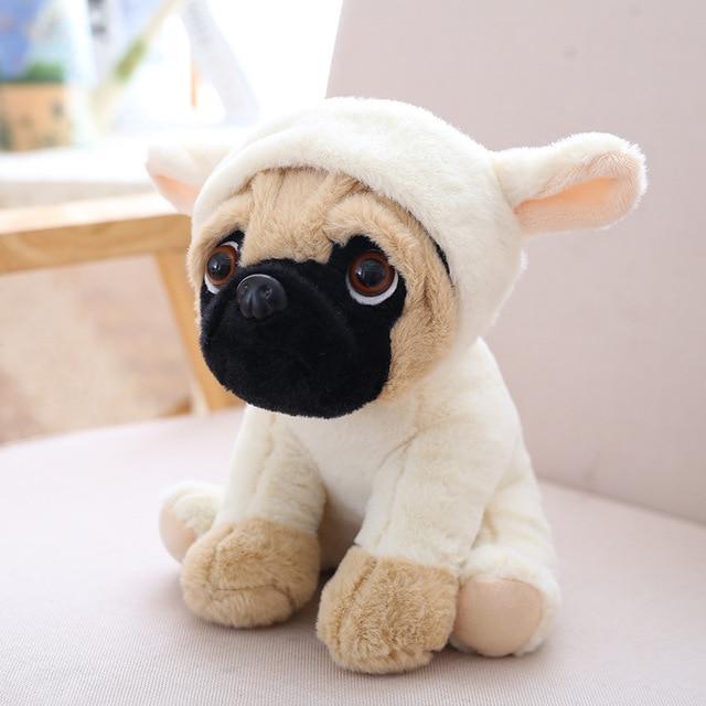 Lindo juguete de peluche suave Pug