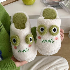 Pantoufle en peluche Fuzzy Frog