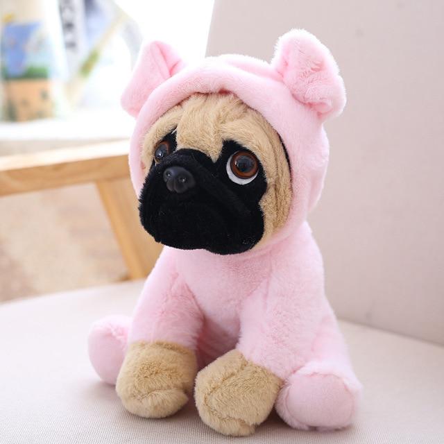 Lindo juguete de peluche suave Pug