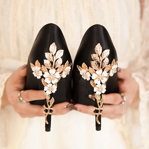 Wedding Shoes for Bride High Heel Pumps Prom Dress Shoes