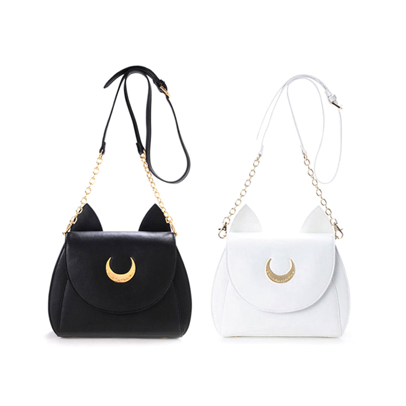 White/Black Sailor Moon Luna/Artemis Shoulder Bag