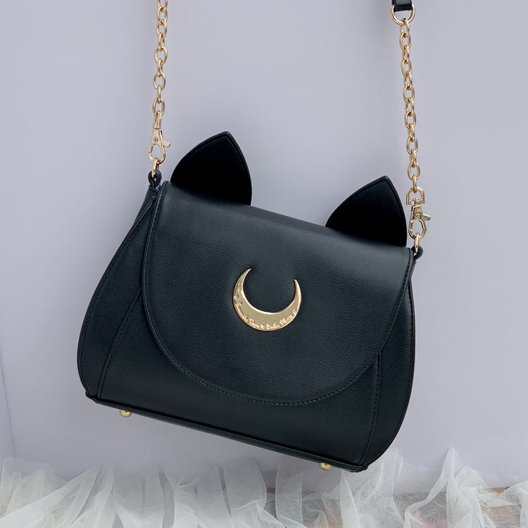 White/Black Sailor Moon Luna/Artemis Shoulder Bag