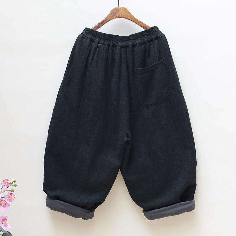 Winter Loose Thick Cotton Linen Casual Harem Pants