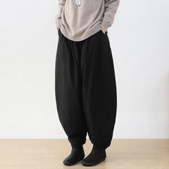 Winter Retro Bloomers Cotton Padded Loose Harem Pants