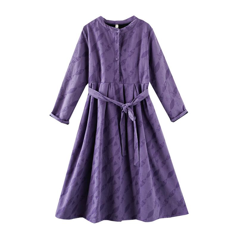 Winter Retro Casual Plush Belt A-Line Dress