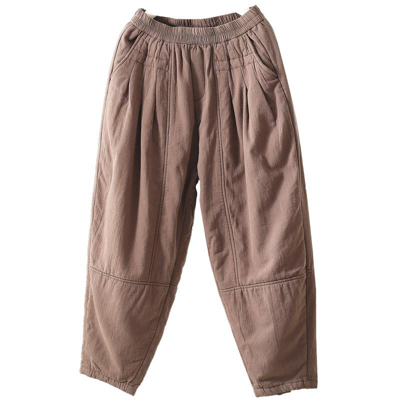 Winter Retro Thick Loose Cotton Padded Casual Pants