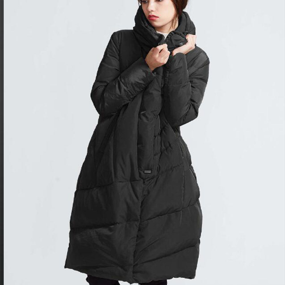 A-line Women Winter Thick 90% Duck Down Jackets Warm Down Coat Any Size