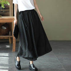 Women Retro Casual Loose Cotton Linen Pants