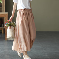 Women Retro Casual Loose Cotton Linen Pants