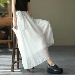 Women Retro Casual Loose Cotton Linen Pants