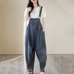 Frauen Frühling Sommer Casual Denim Overall