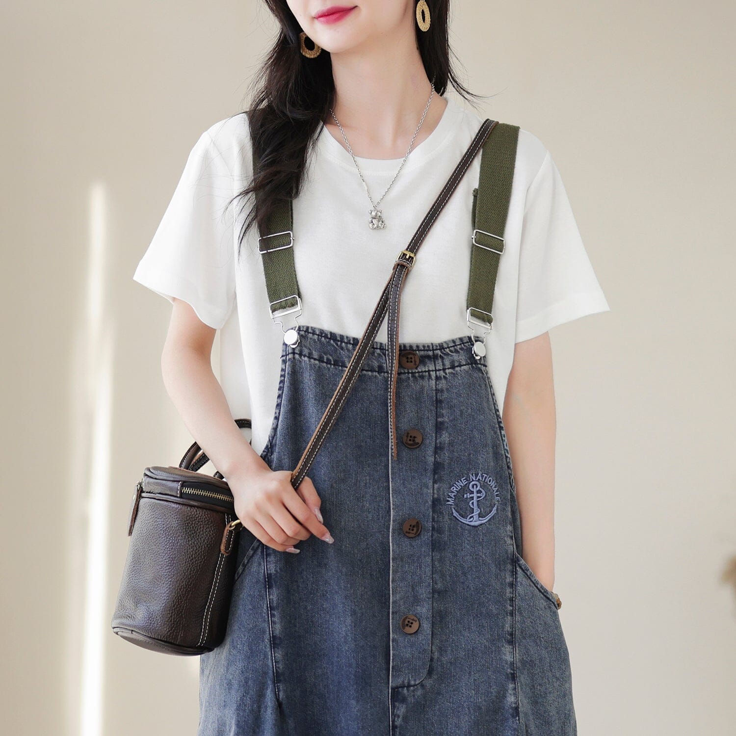 Frauen Frühling Sommer Casual Denim Overall