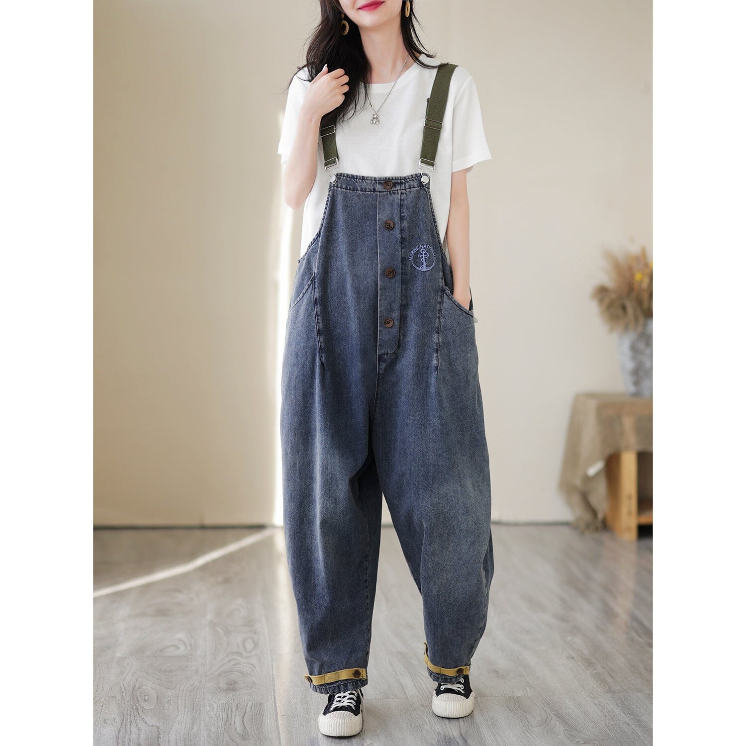 Frauen Frühling Sommer Casual Denim Overall