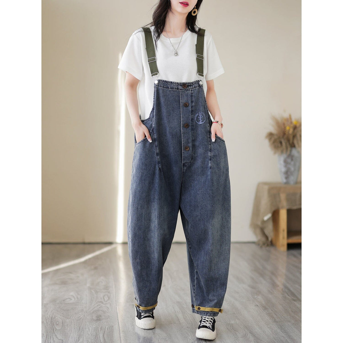 Frauen Frühling Sommer Casual Denim Overall